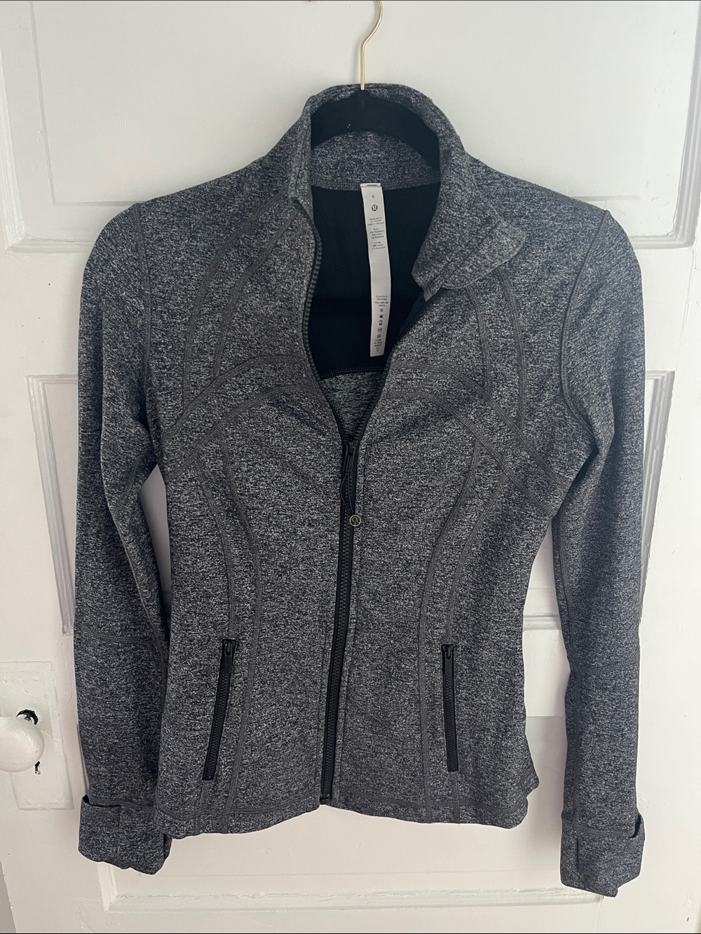 lululemon athletica Heathered Charcoal Zip-Up Jacket
